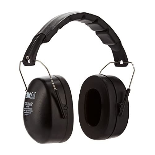 3M - Adjustable Padded Foldable Safety Earmuffs, 94-105 dB, Black