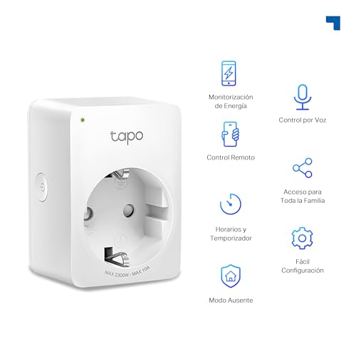 Tapo - P110 Mini Wi-Fi Smart Plug (2-Pack) With Energy Monitoring, Alexa & Google Home Compatible