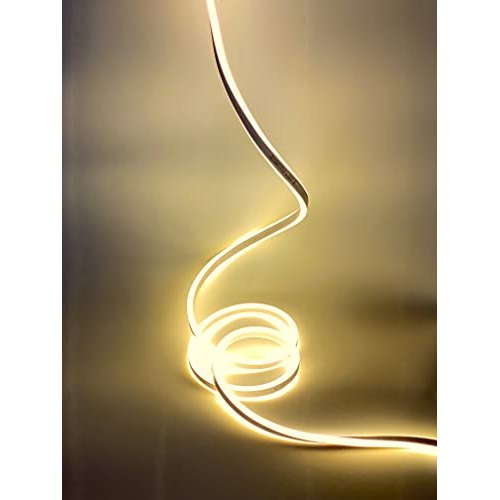 LEDZEIT - Flexible LED Neon Light Strip 5m, Warm White, Waterproof IP65