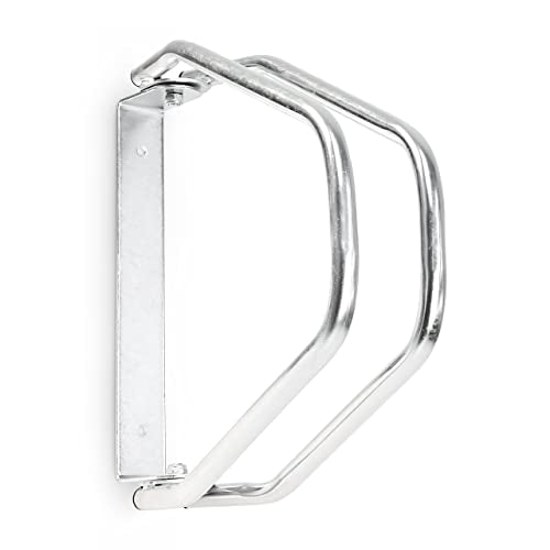 Metal bicycle mount holder in silver measuring 32.5 by 9 by 28.5 centimeters designed for wall storage