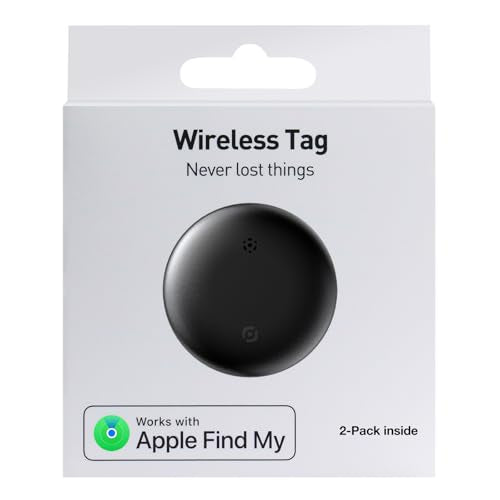 Risebest 2 Pack AirTag Bluetooth Smart Tracker for Keys, Luggage, Backpacks - ABS material, compatible with iPhone and Mac devices, includes CR2032 battery, essential tips for setup included.