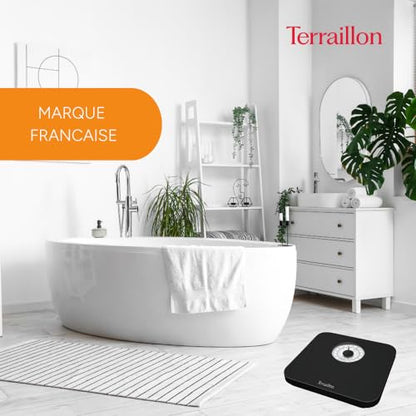 Terraillon - Nautic Noir Mechanical Bathroom Scale - Large Dial, 150kg Capacity