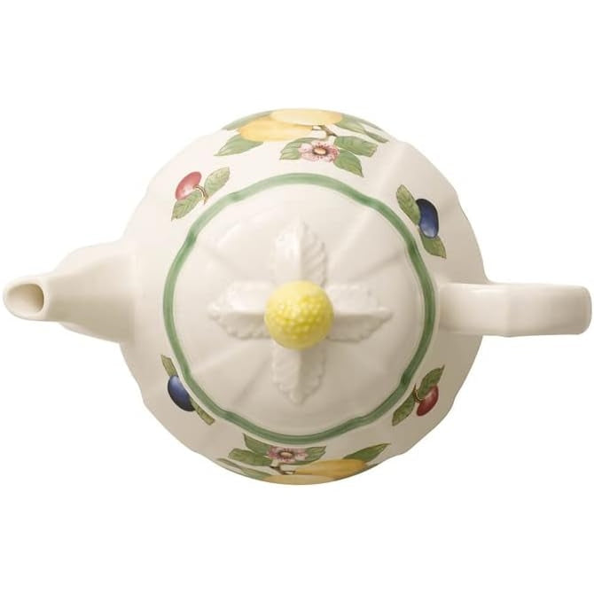 Villeroy & Boch - French Garden Fleurence Teapot, 34 Oz, White/Multicolored