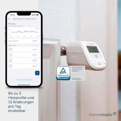 Homematic IP - Smart Home Radiator Thermostat, Digital Control via App & Voice