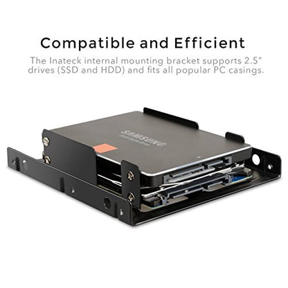 Inateck - SSD Mounting Bracket 2.5 to 3.5 with SATA and Power Splitter Cable