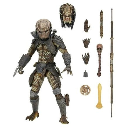 Delve into the 1990 classic Predator 2 with the NECA 7" City Hunter Predator, featuring dual heads, multiple hands, and rich accessories. Collector's window box included.