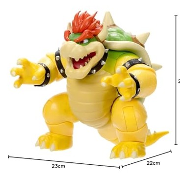 Unknown - Super Mario Bros. Movie Bowser Figure, 7-Inch, 15 Articulation Points, Water-Activated Fire Effect