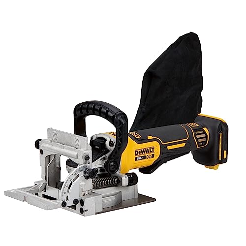 DEWALT 18V XR brushless biscuit jointer in a T-STAK kit box without battery or charger