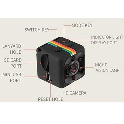 Sansnail - Mini Camera SQ11 1080P HD With Night Vision & Motion Detection