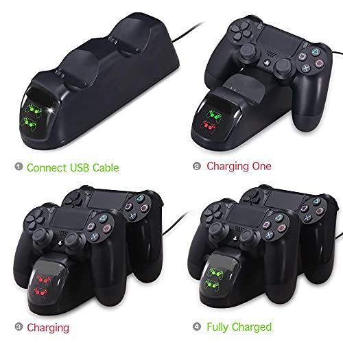 OIVO - Dual Charging Dock for PS4 Wireless Controller Fast Charger