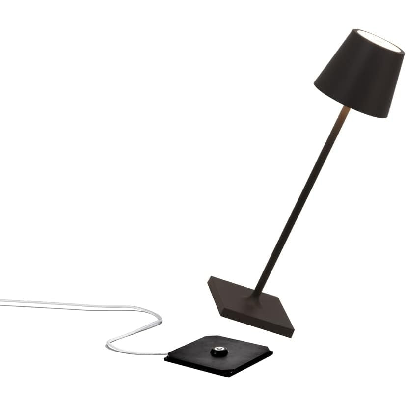 Zafferano - Poldina Pro Micro Rechargeable LED Table Lamp, Dimmable, Indoor/Outdoor, Black