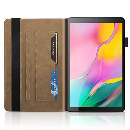 Samsung - Premium Slim PU Leather Folio Case for Galaxy Tab A 10.1 2019 - Brown