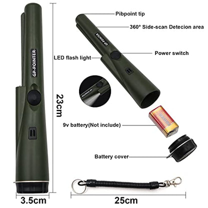 Superbird - High Precision 360° Metal Detector Set With Case And 9V Battery