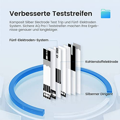 Sinocare - Blood Glucose Meter Set With 100 Test Strips & Ketosis Reminder