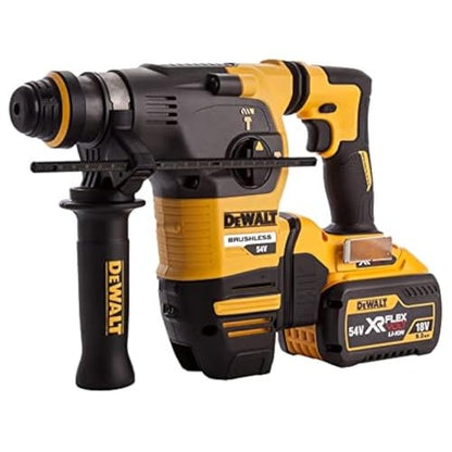 DeWalt DCH333X2-GB SDS Hammer ohne QCC mit zwei 3-Ah Akkus und Ladegerät in einer Kit-Box in Gelb und Schwarz mit einer Leistung von 54 Volt