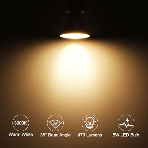 Oraluce - 5W MR16 LED Bulbs, 3000K Warm White, 470Lm, 38° Beam, Pack of 6