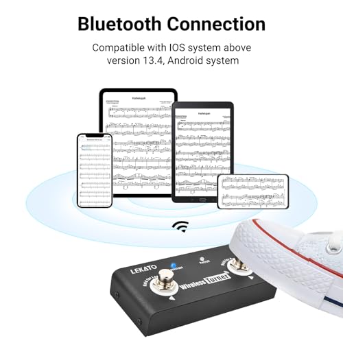 LEKATO - Wireless Page Turner Pedal for Tablets and Phones (Android & iOS)