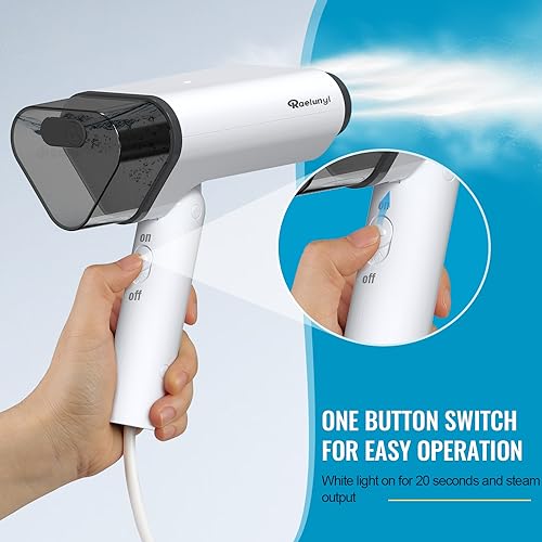 Raelunyi - Portable Handheld Clothes Steamer for Home, Travel, and Office