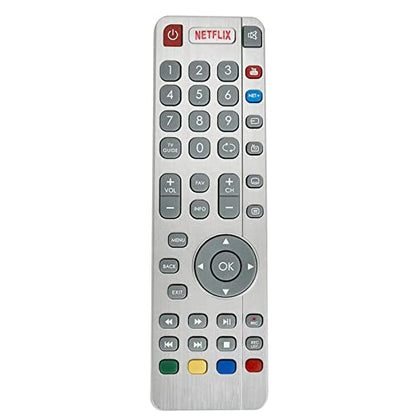 Vinabty Replacement Remote Control for Sharp Aquos RF Smart TV LC Series - Yellow Ergonomic Design - Compatible with LC-43 Model