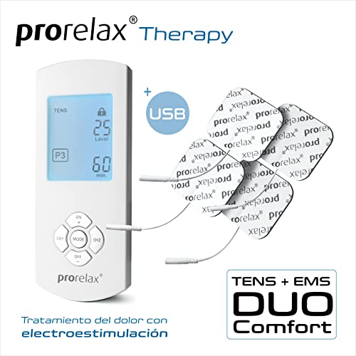 Prorelax - TENS/EMS Duo Comfort Electrostimulation Device for Pain Relief and Muscle Building