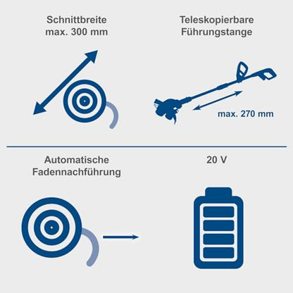 Scheppach - C-LT300-X 20V Cordless Telescopic Edger - 2 in 1 Trimming & Edging