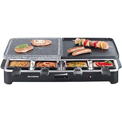 Severin - RG 2341 Raclette Party Grill With Natural Stone & 8 Pans