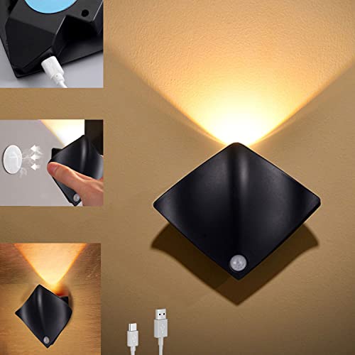 Senfay Rechargeable Motion Sensor Wall Light for Kids Bedroom - Minimalist aluminium sconce with intelligent motion sensor technology. Ideal for living rooms and more.