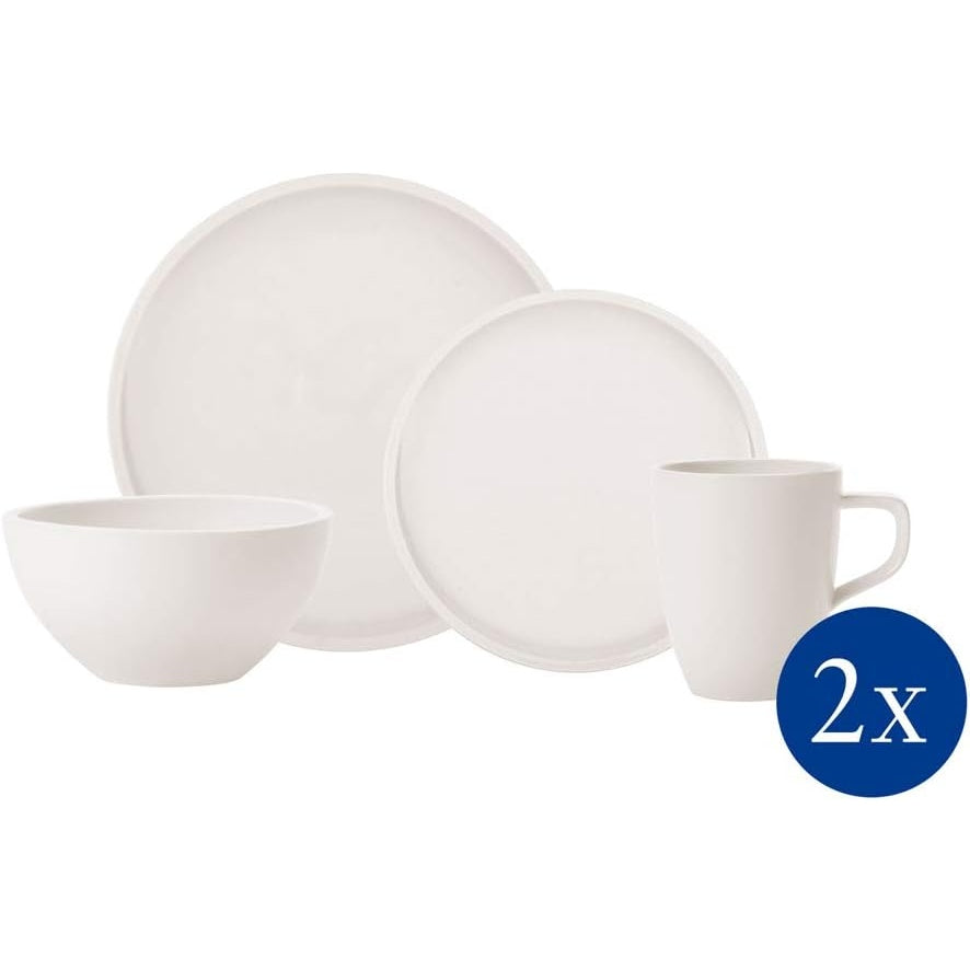 Villeroy & Boch - Artesano Dinner Set For 2, 8 Pieces, Premium Porcelain, White