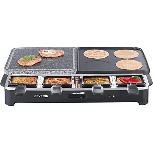 Severin - RG 2341 Raclette Party Grill With Natural Stone & 8 Pans