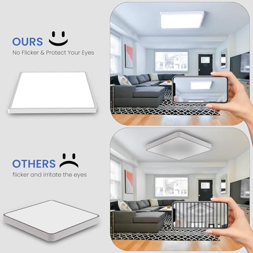 OTREN - Modern LED Ceiling Light Panel, 30 cm, 2400 LM, IP44, 6500 K