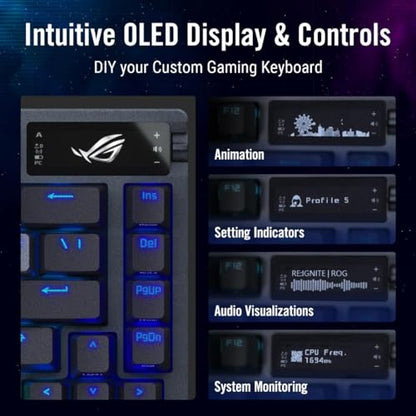 ASUS - ROG Azoth 75 Wireless DIY Gaming Keyboard with OLED Display & RGB