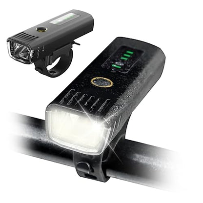 USB rechargeable front bike light with 250 lumens brightness, featuring four modes and waterproof design, ideal for night cycling.