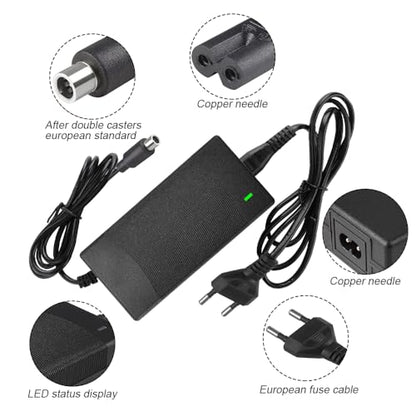 XPJBKC - 42V 2A Electric Scooter Charger with 6 Connectors and Heat Dissipation