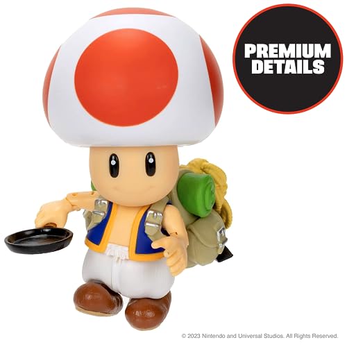 The Super Mario Bros. Movie - Toad 5" Action Figure with Frying Pan Accessory