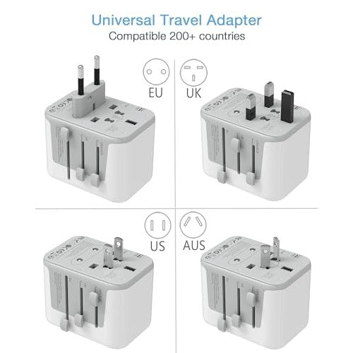 TESSAN - Universal Travel Adapter 5.6A With 3 USB-C & 2 USB-A Ports