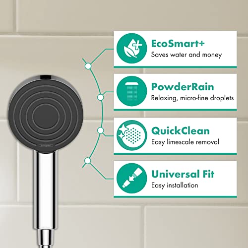 Hansgrohe - Pulsify S EcoSmart+ Water Saving Shower Head, Chrome, 24121000