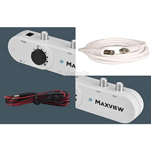 Maxview - 12V/24V TV/FM/DAB Signal Booster for Caravans & RVs