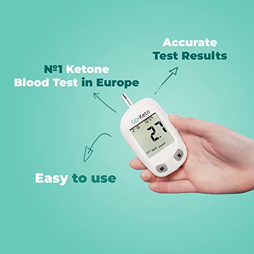 Go-Keto - Ketone Meter Set With 10 Test Strips & Accessories for Keto Diet