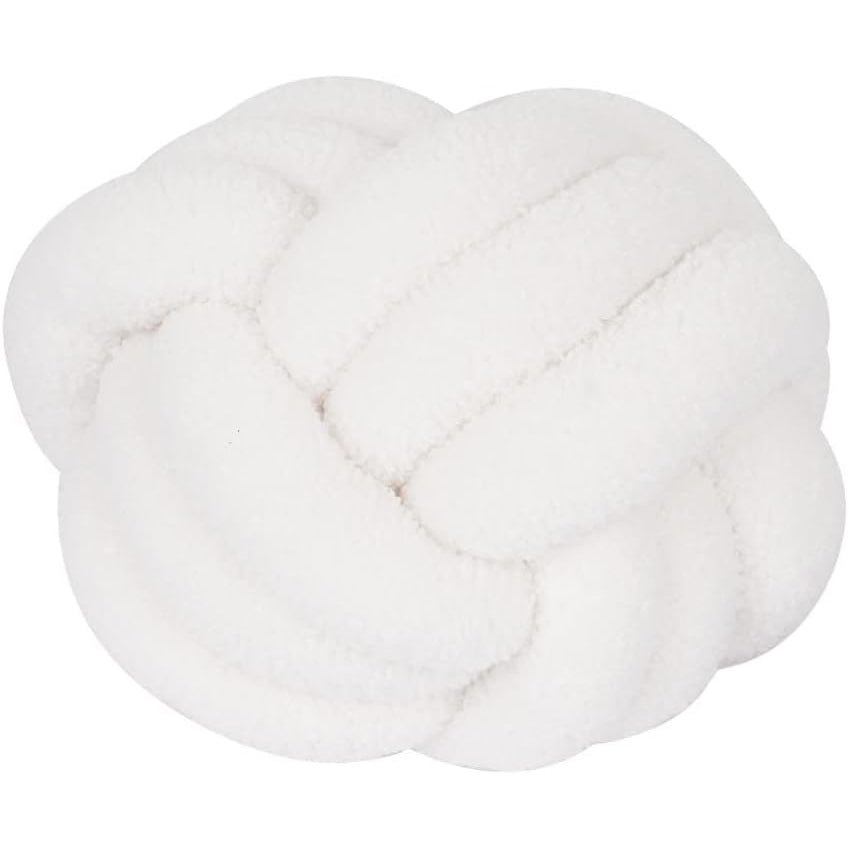 Life Knot Alone - White Knot Ball Pillow