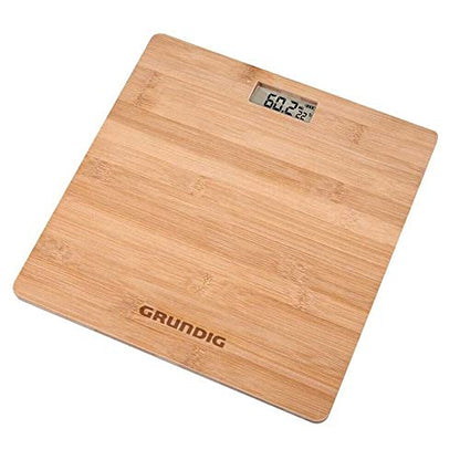 Bamboo - Digital Body Bathroom Scale With LCD Monitor, 180Kg Capacity