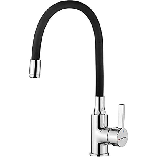 Ibergrif Griferias Sl - Modern Kitchen Mixer Tap With Black Flexible Spout