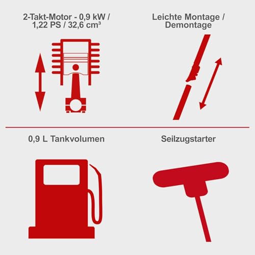 Scheppach - Petrol 4-in-1 Multigartgerät MT33P Grass Trimmer & Chainsaw