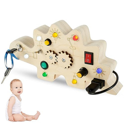 YHDFVSA - Montessori Busy Board With LED Light Switch & Sensory Toys