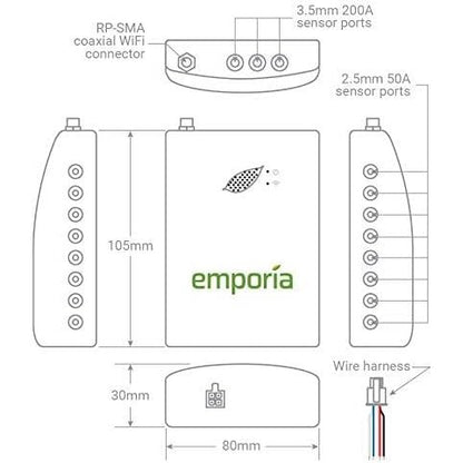 Emporia Renewable Energy Corp. - Smart Home Energy Monitor With 8 Circuit Sensors