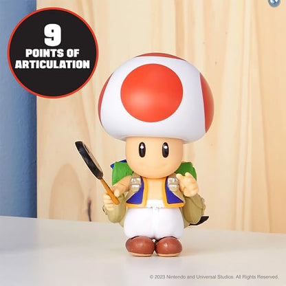 The Super Mario Bros. Movie - Toad 5" Action Figure with Frying Pan Accessory