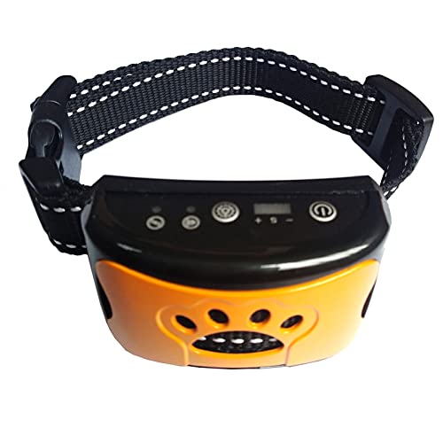 Train your dog gently with Uosia's no-shock bark collar, featuring smart sensitivity and a unique orange design. Ideal for all dog sizes, it includes a remote control for ease of use.