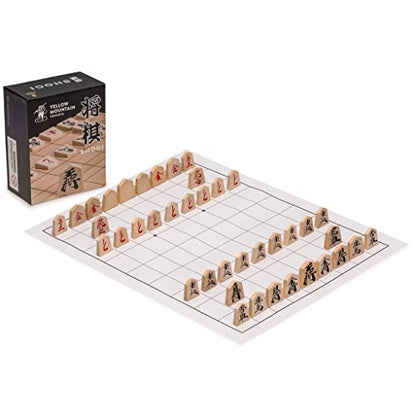 Yellow Mountain Imports - Wooden Shogi Japanese Chess Game with Koma Pieces