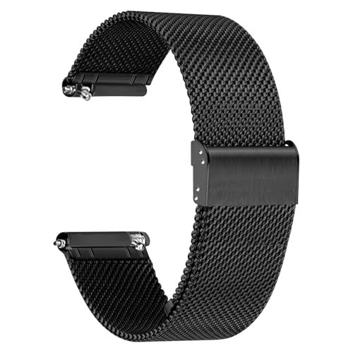 Stainless steel mesh watch band with quick release feature suitable for men and women available in various sizes from 10mm to 22mm