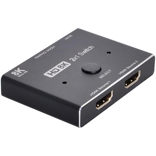 Xiwai - 8K 60Hz HDMI 2.1 Switch Hub 2-In-1-Out Support HDCP SST 4K 60Hz