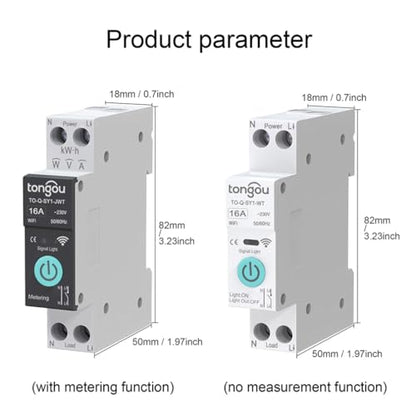 TUYA - WiFi Smart Switch Circuit Breaker 1P 63A with Voice Control and Timer